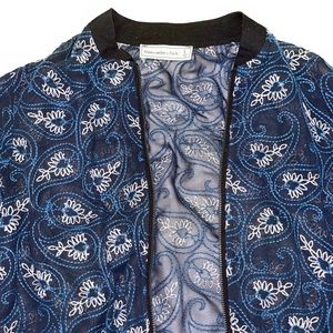 abercrombie & fitch embroidered bomber jacket